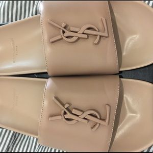 Yves Saint Laurent YSL Nude Joan Slide Sandal